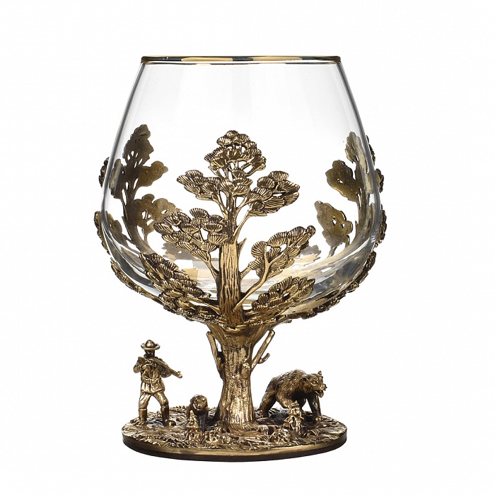 Коньячный бокал «Охота на медведя»