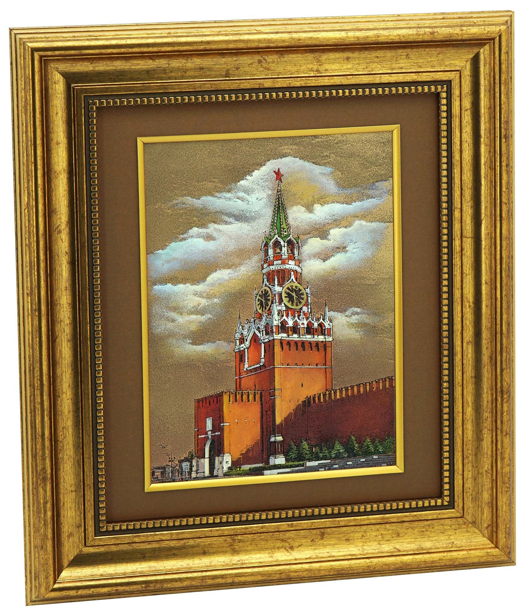 Гравюра на металле «Спасская башня Кремля»