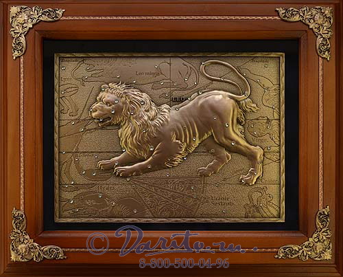 Деревянная ключница «Лев»