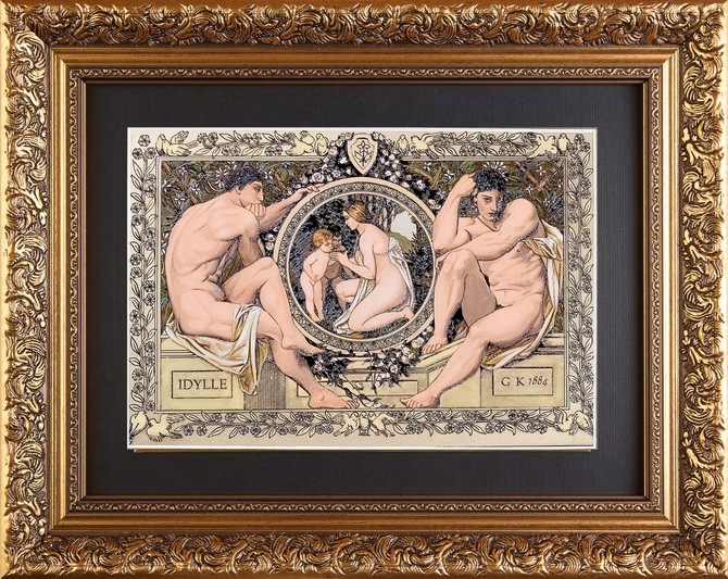 Гравюра на металле «Идиллия»