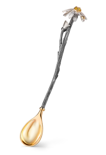 Серебряная чайная ложка «Ромашка»