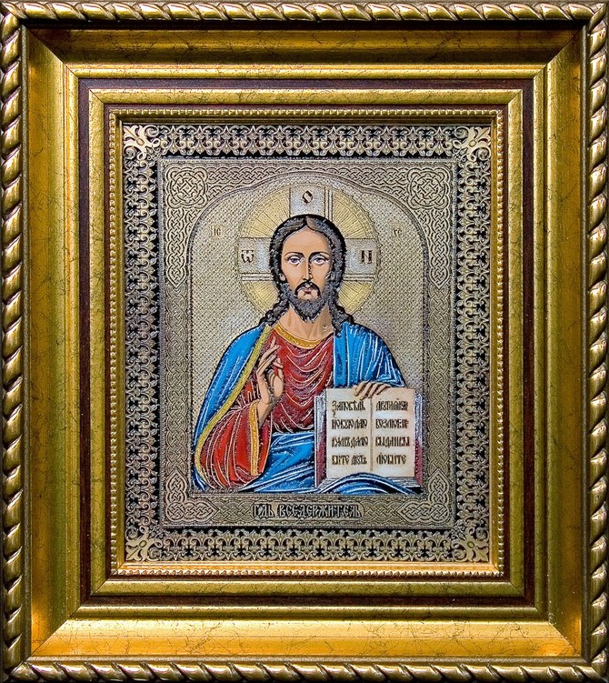 Гравюра на металле «Господь Вседержитель икона»