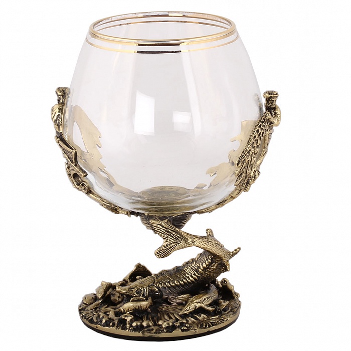 Коньячный бокал «Рыбалка. Осетр»