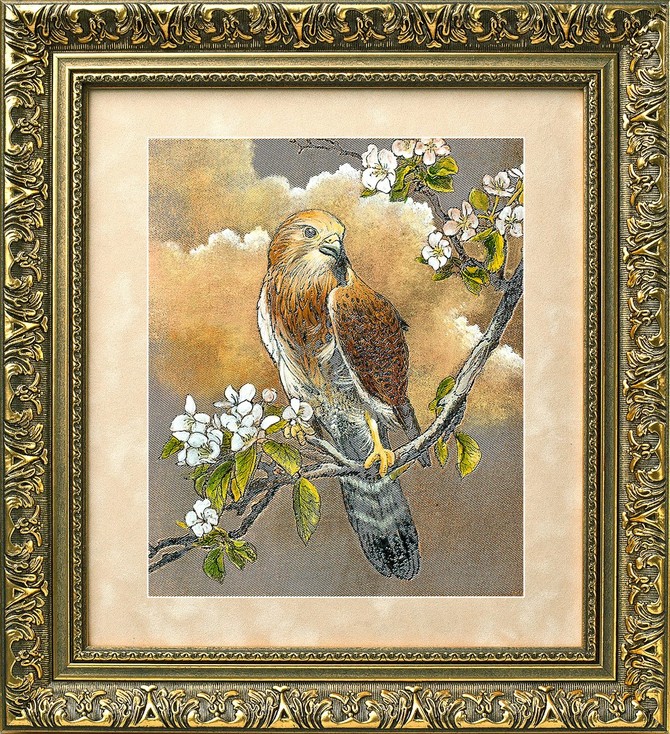 Гравюра на металле «Сокол»