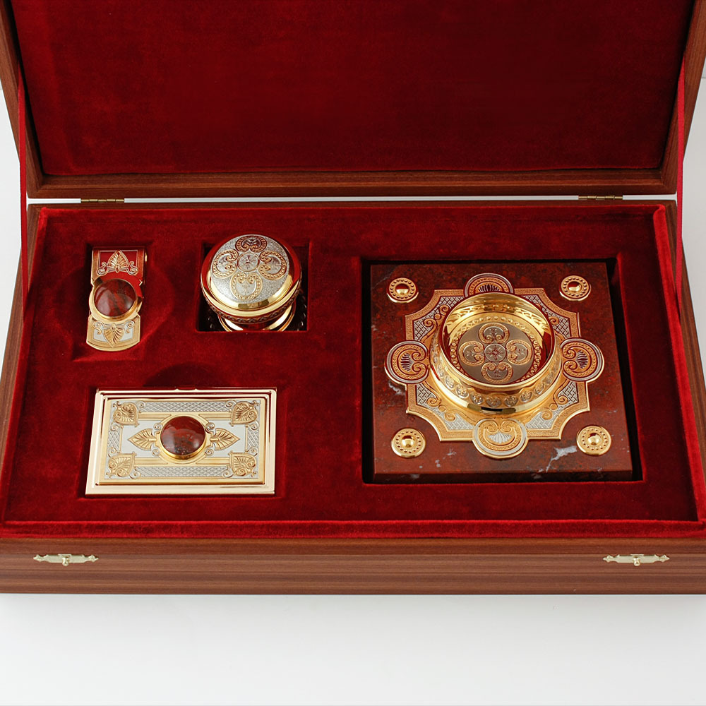 Подарочный набор «Печать, визитница и зажим для денег»