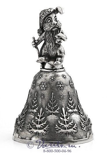 Серебряный колокольчик «Зайка»