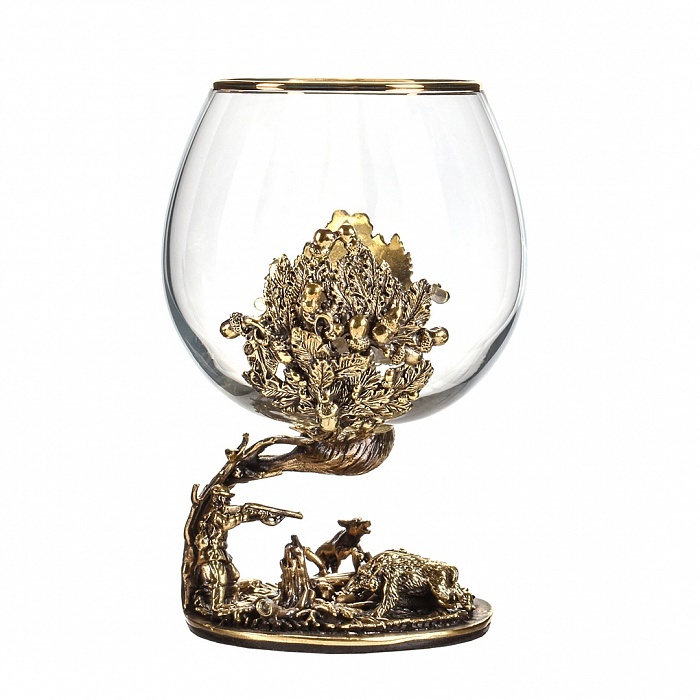 Коньячный бокал «Охота на кабана»