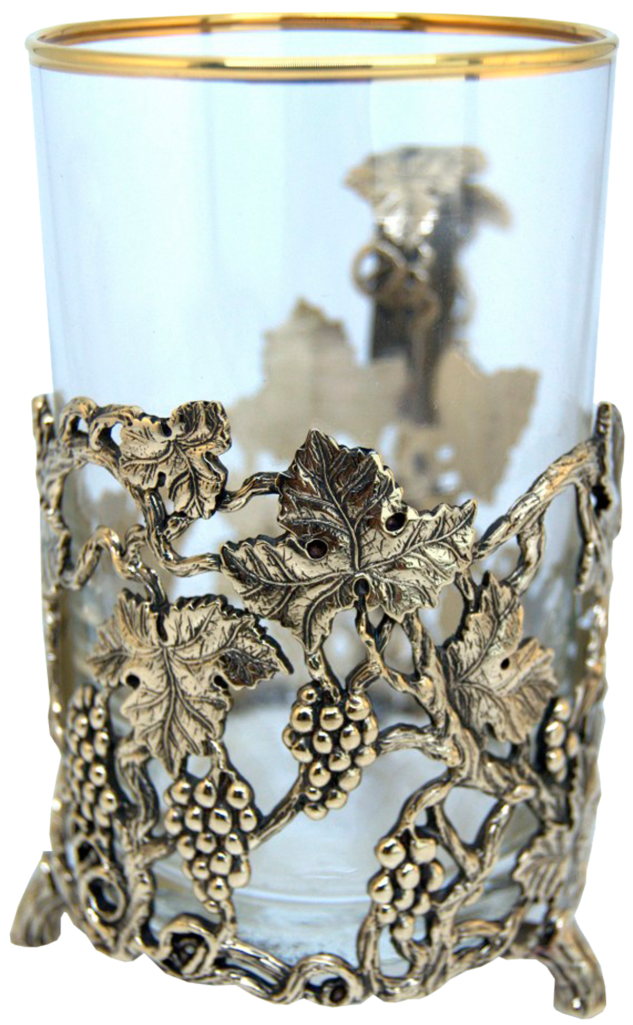 Подстаканник из латуни «Лоза»