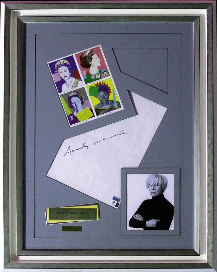 Панно с подлинным автографом Энди Уорхола