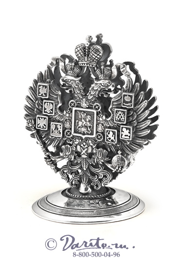 Серебряная подставка для визиток «Империя»