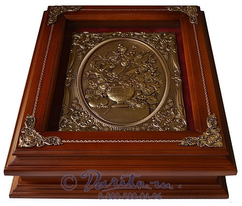 Деревянная ключница «Цветы в вазе»