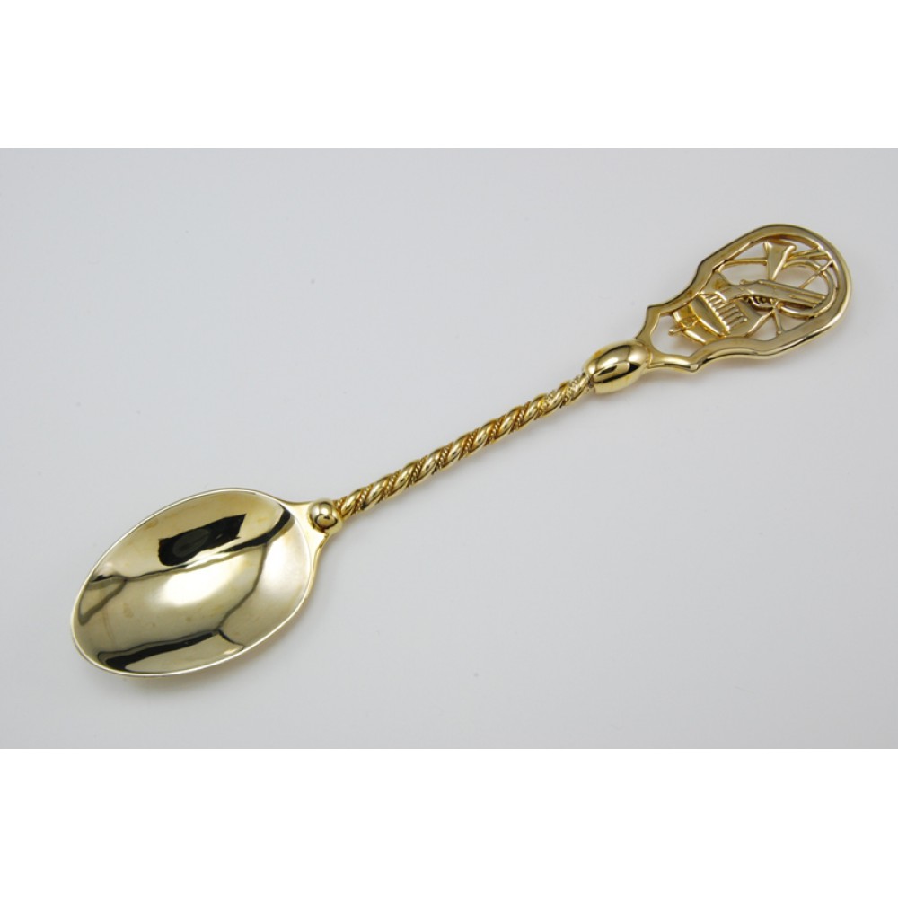 Чайная ложка Охота из латуни