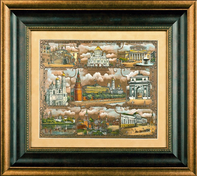 Гравюра на металле «Виды Москвы»