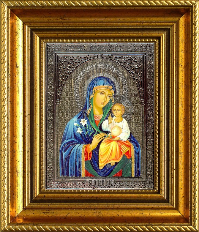 Гравюра на металле «Икона. Неувядаемый цвет»