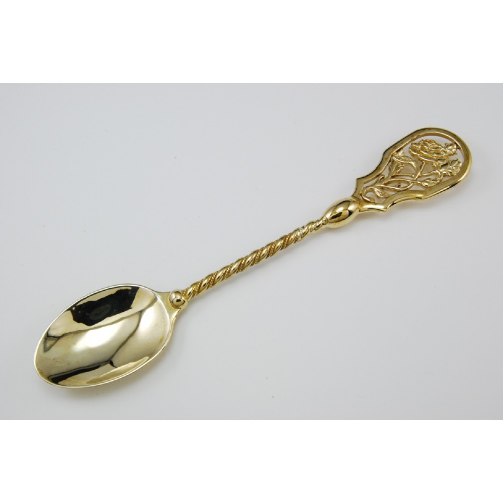 Чайная ложка Розы из латуни