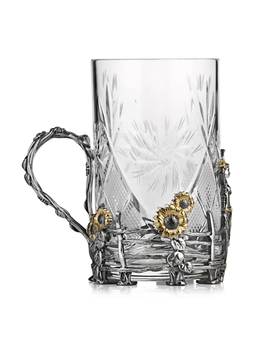 Подстаканник со стаканом «Подсолнухи»