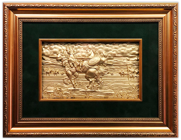 Панно подарочное «Битва Пересвета с Челубеем»