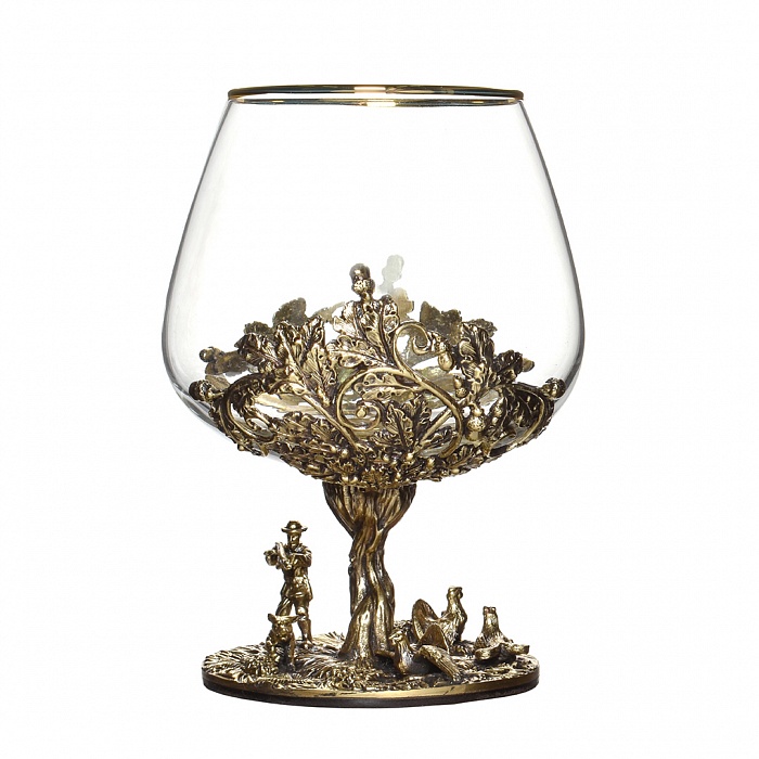 Коньячный бокал «Охота на глухаря»