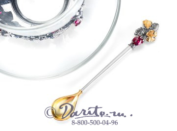 Чашка с блюдцем и ложкой «Земляника»