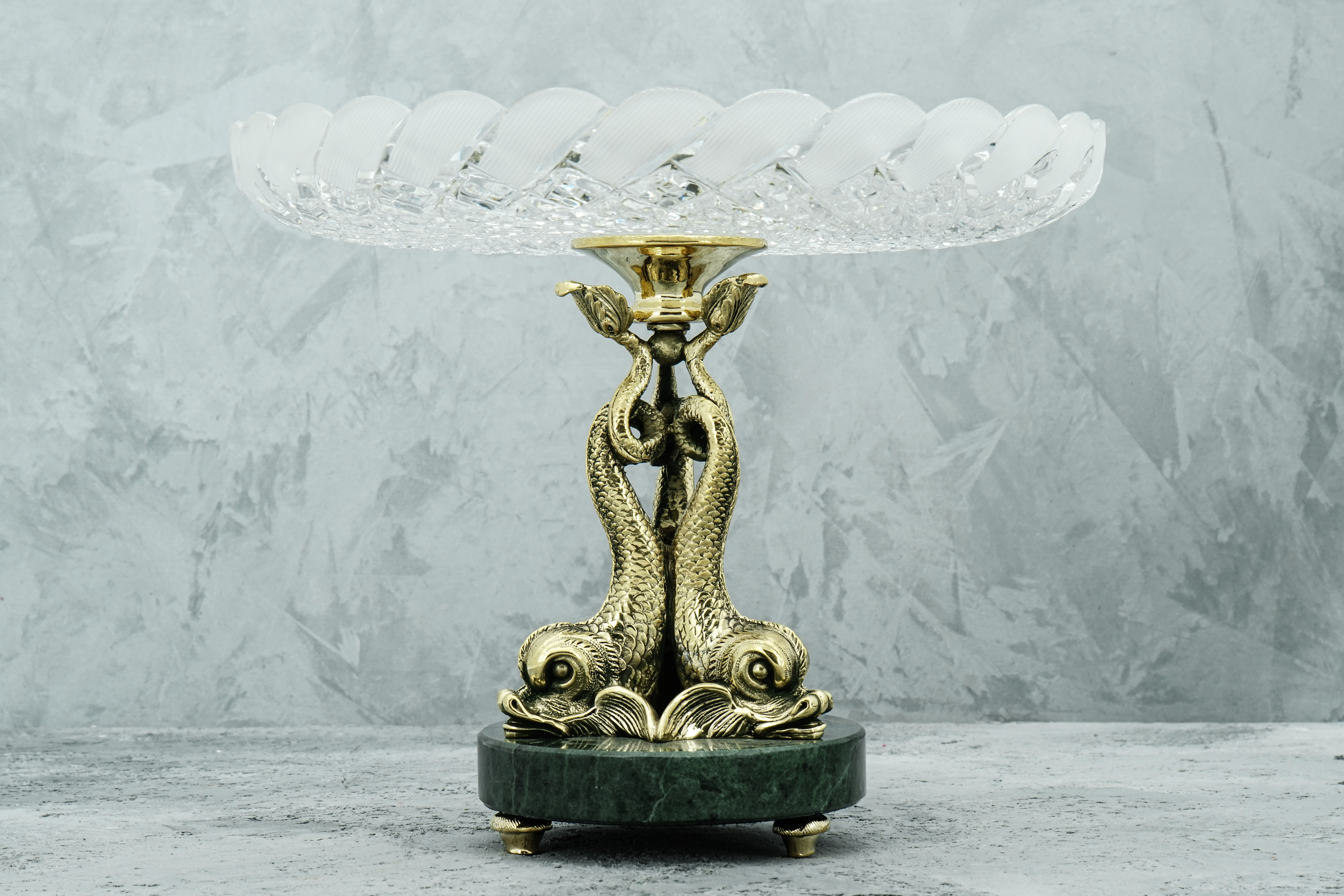 Ваза из хрусталя и бронзы «Союз»