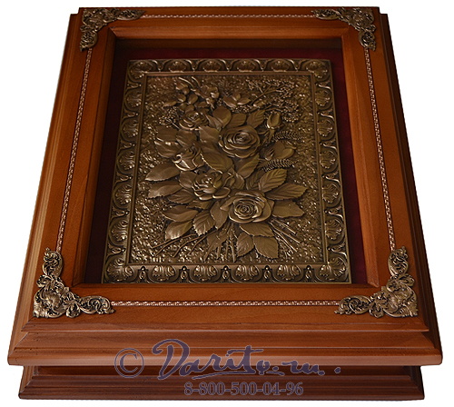 Деревянная ключница «Розы»