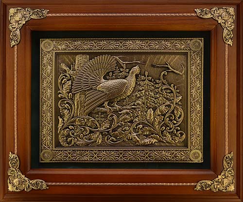 Подарочная деревянная ключница «Тетерев»