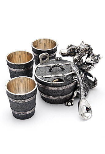 Икорница с рюмками «Змей Горыныч»