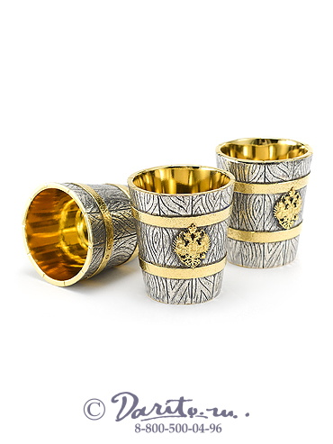 Серебряные стопки «Кадки»