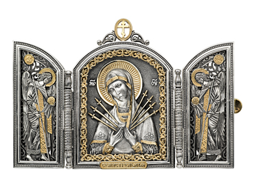 Складень «Семистрельная икона Божьей матери»