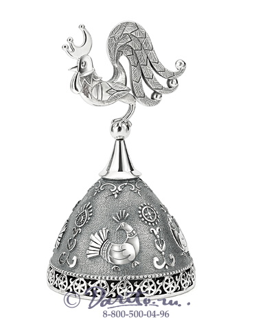 Серебряный колокольчик «Золотой петушок»