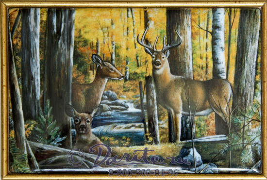 Панно подарочное «Животные - Олени»