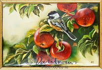 Панно подарочное «Синица в яблоках»