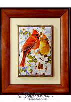 Панно подарочное «Весенние Кардиналы»