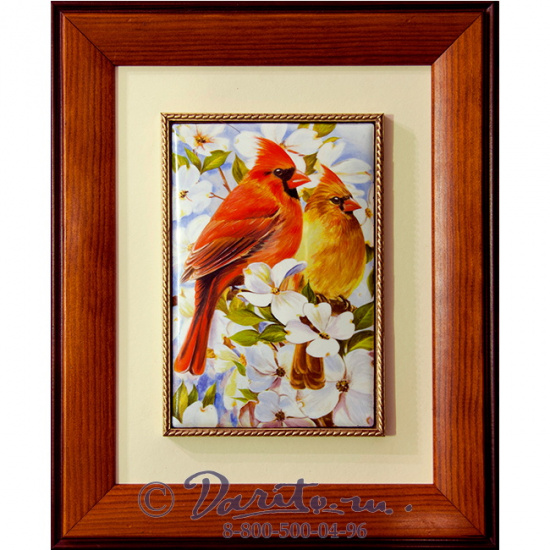 Панно подарочное «Весенние Кардиналы»