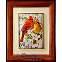 Панно подарочное «Весенние Кардиналы»