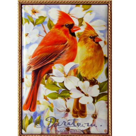 Панно подарочное «Весенние Кардиналы»