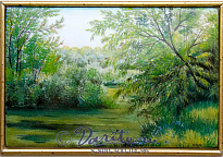 Панно подарочное «Пейзаж - Заводь»