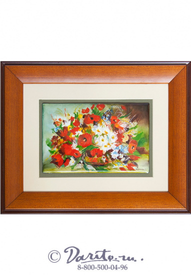 Панно подарочное «Цветы - Маки»