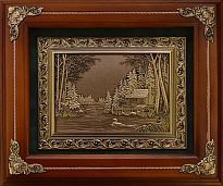 Подарочная деревянная ключница «Охота»