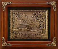 Подарочная деревянная ключница «Домик охотника»