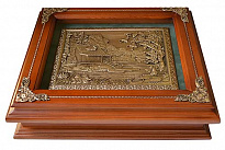 Подарочная деревянная ключница «Домик охотника»