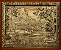 Подарочная деревянная ключница «Домик охотника»