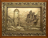 Подарочная деревянная ключница «Маяк»