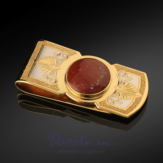 Подарочный «Зажим для денег с яшмой»