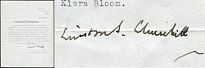 Панно с подлинным автографом У. Черчилля 