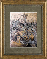 Гравюра на металле «Пригвождение к кресту»