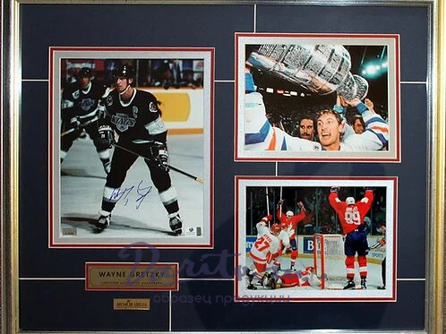 Панно с подлинным автографом Уэйна Гретцки