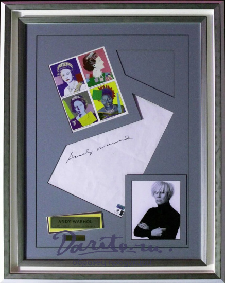 Панно с подлинным автографом Энди Уорхола