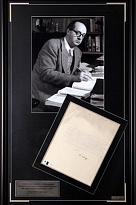 Панно с подлинным автографом В. Набокова