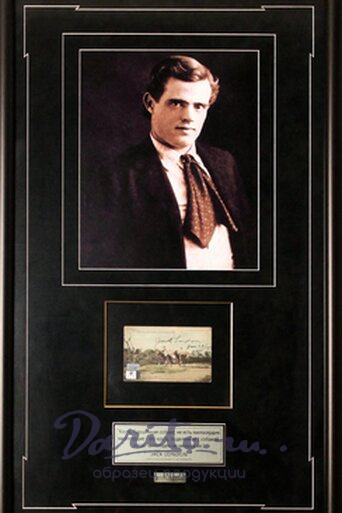 Панно с подлинным автографом Джека Лондона